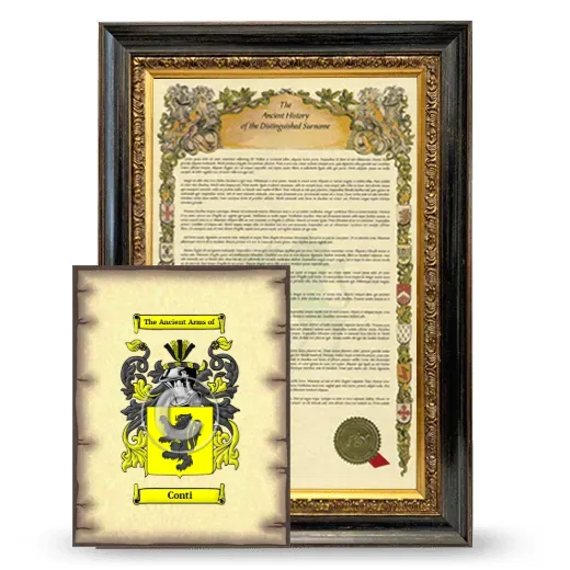 Conti Framed History and Coat of Arms Print - Heirloom