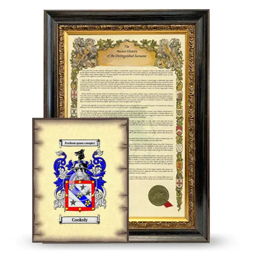 Cooksly Framed History and Coat of Arms Print - Heirloom