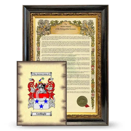 Cordingly Framed History and Coat of Arms Print - Heirloom