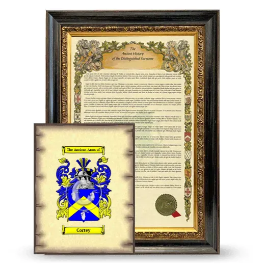 Cortey Framed History and Coat of Arms Print - Heirloom