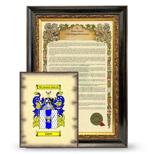 Corve Framed History and Coat of Arms Print - Heirloom