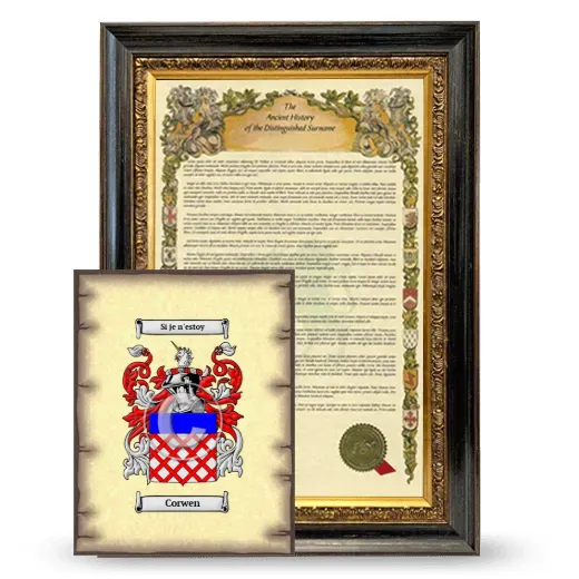 Corwen Framed History and Coat of Arms Print - Heirloom