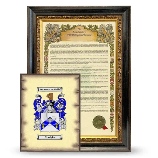 Cradyke Framed History and Coat of Arms Print - Heirloom