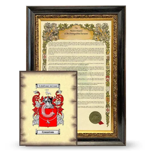Cranstom Framed History and Coat of Arms Print - Heirloom