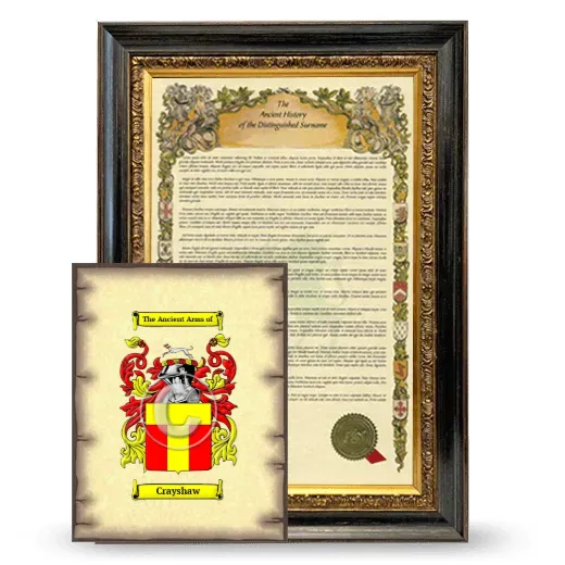 Crayshaw Framed History and Coat of Arms Print - Heirloom