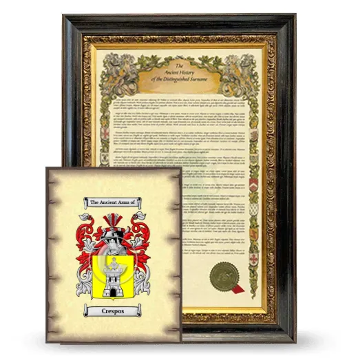 Crespos Framed History and Coat of Arms Print - Heirloom