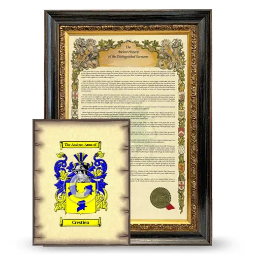 Crestien Framed History and Coat of Arms Print - Heirloom