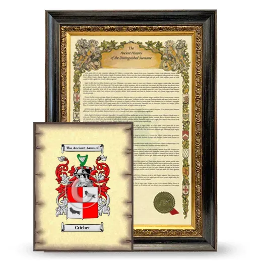 Cricher Framed History and Coat of Arms Print - Heirloom