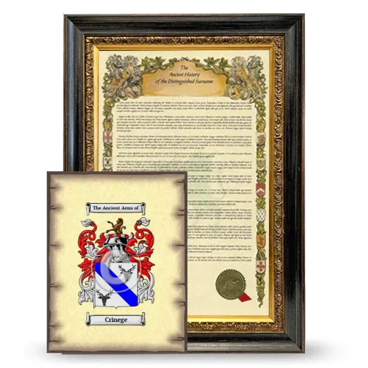 Crinege Framed History and Coat of Arms Print - Heirloom