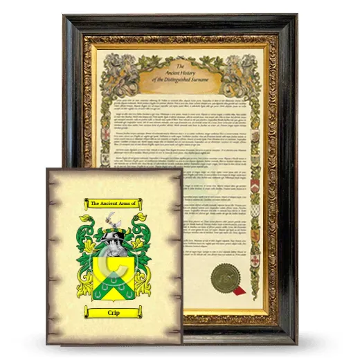 Crip Framed History and Coat of Arms Print - Heirloom