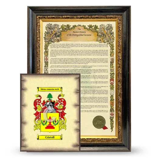 Cristoll Framed History and Coat of Arms Print - Heirloom