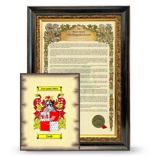 Croft Framed History and Coat of Arms Print - Heirloom