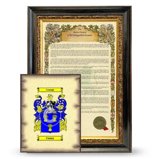Cunay Framed History and Coat of Arms Print - Heirloom