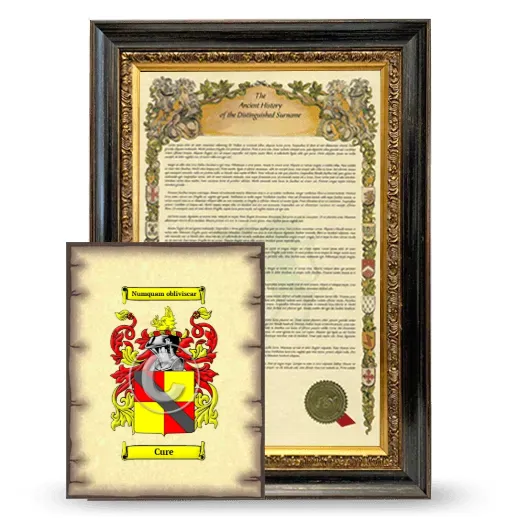 Cure Framed History and Coat of Arms Print - Heirloom