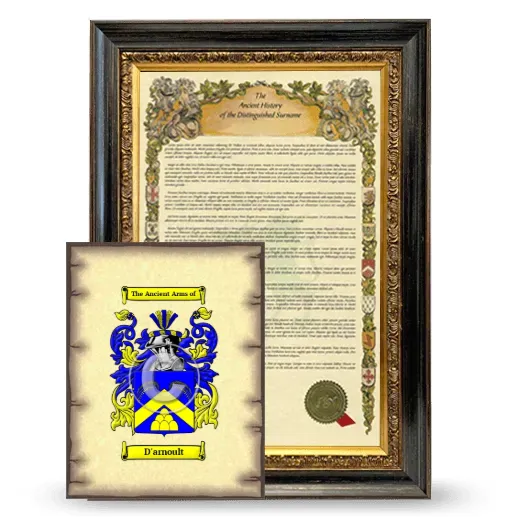 D'arnoult Framed History and Coat of Arms Print - Heirloom
