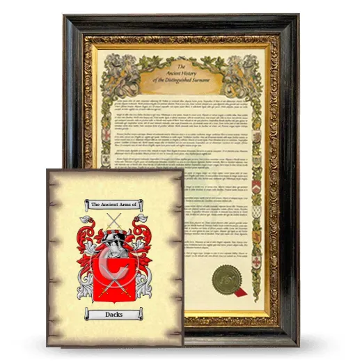 Dacks Framed History and Coat of Arms Print - Heirloom