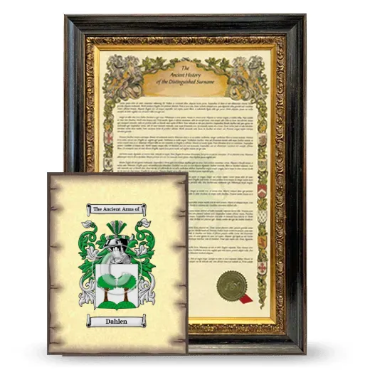 Dahlen Framed History and Coat of Arms Print - Heirloom