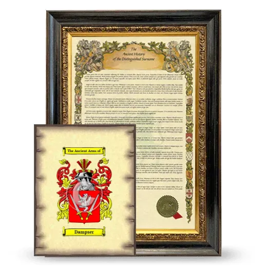 Dampser Framed History and Coat of Arms Print - Heirloom