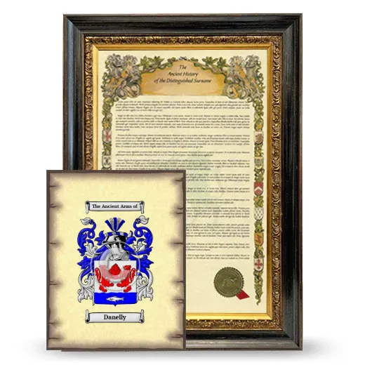 Danelly Framed History and Coat of Arms Print - Heirloom