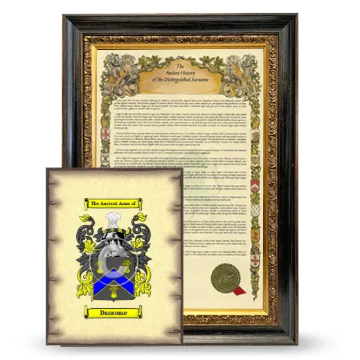 Dansome Framed History and Coat of Arms Print - Heirloom