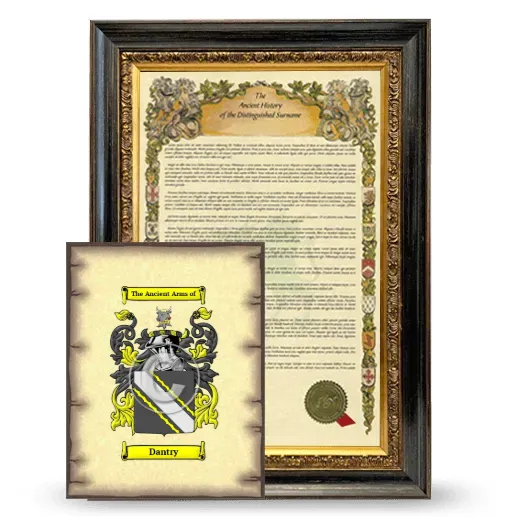 Dantry Framed History and Coat of Arms Print - Heirloom