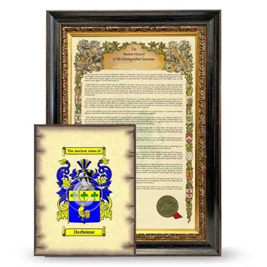 Darbonne Framed History and Coat of Arms Print - Heirloom