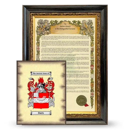 Darts Framed History and Coat of Arms Print - Heirloom