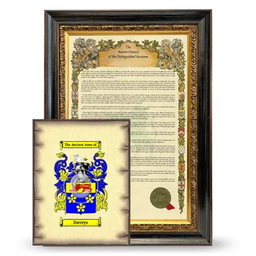 Daveys Framed History and Coat of Arms Print - Heirloom