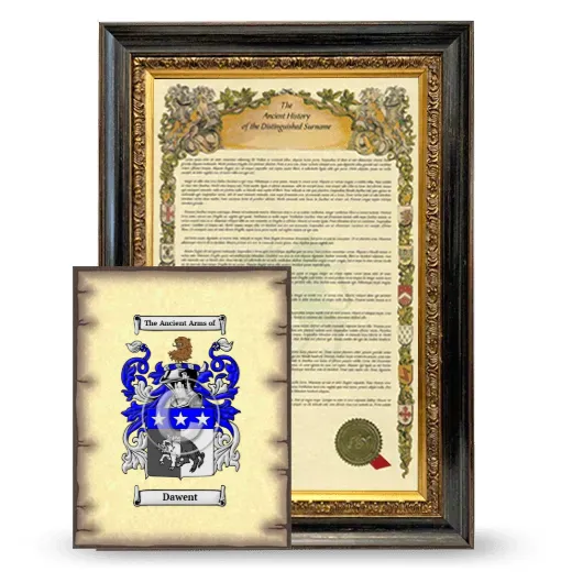 Dawent Framed History and Coat of Arms Print - Heirloom