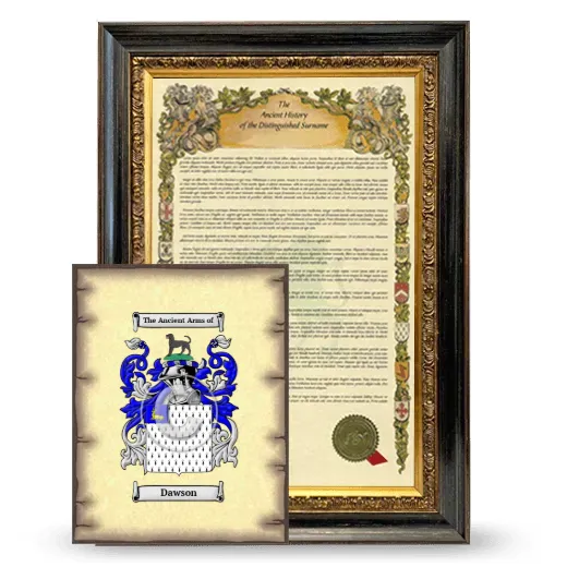 Dawson Framed History and Coat of Arms Print - Heirloom
