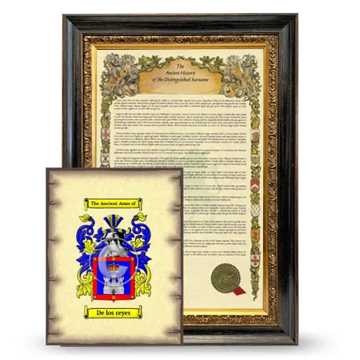 De los reyes Framed History and Coat of Arms Print - Heirloom