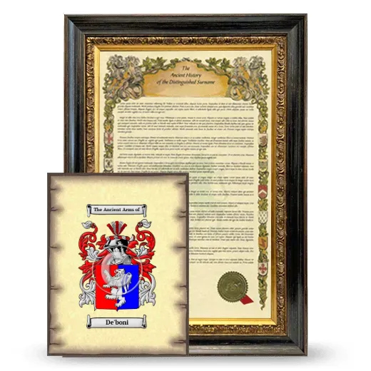De'boni Framed History and Coat of Arms Print - Heirloom