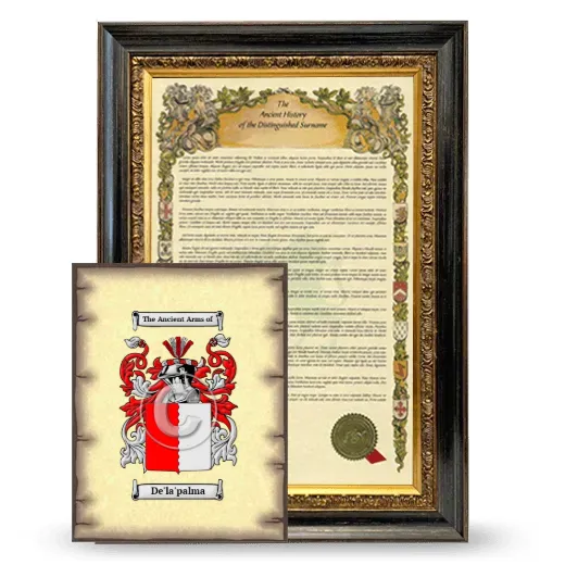 De'la'palma Framed History and Coat of Arms Print - Heirloom