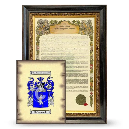 De'pasquale Framed History and Coat of Arms Print - Heirloom