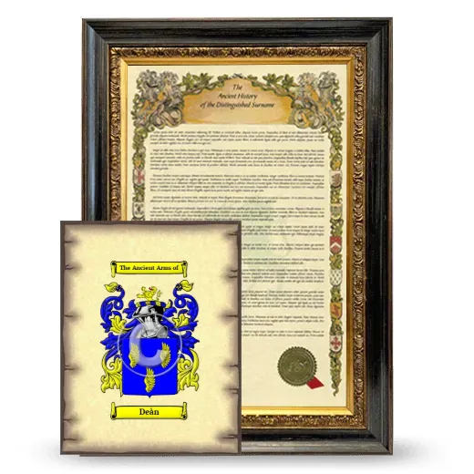 Deàn Framed History and Coat of Arms Print - Heirloom