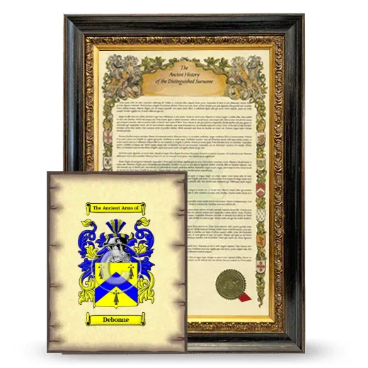 Debonne Framed History and Coat of Arms Print - Heirloom