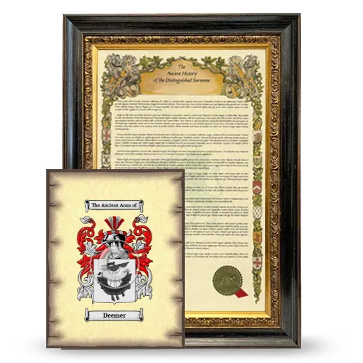 Deemer Framed History and Coat of Arms Print - Heirloom