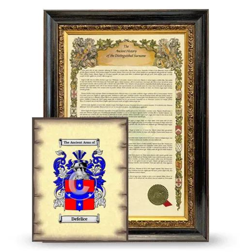 Defelice Framed History and Coat of Arms Print - Heirloom