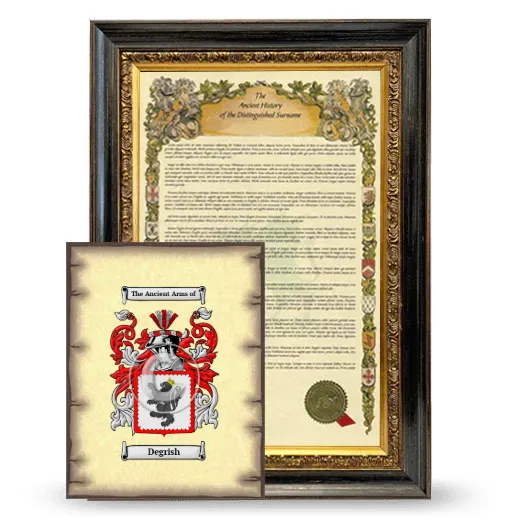 Degrish Framed History and Coat of Arms Print - Heirloom