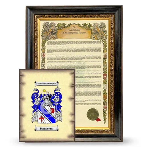 Dennistum Framed History and Coat of Arms Print - Heirloom