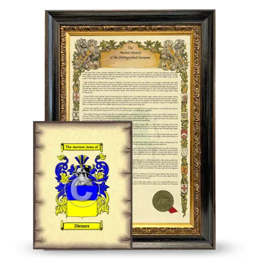 Diemer Framed History and Coat of Arms Print - Heirloom