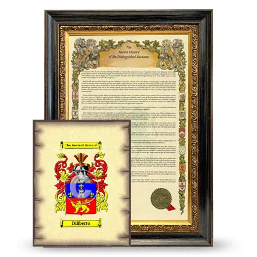 Diliberto Framed History and Coat of Arms Print - Heirloom