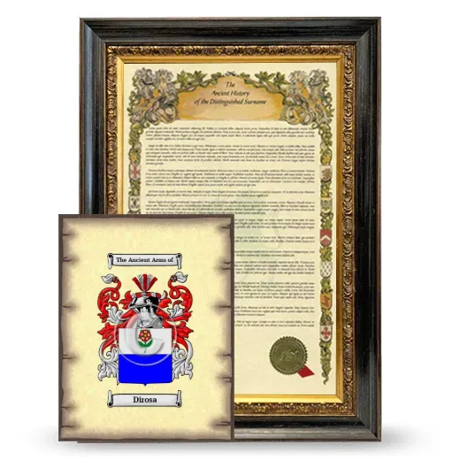 Dirosa Framed History and Coat of Arms Print - Heirloom