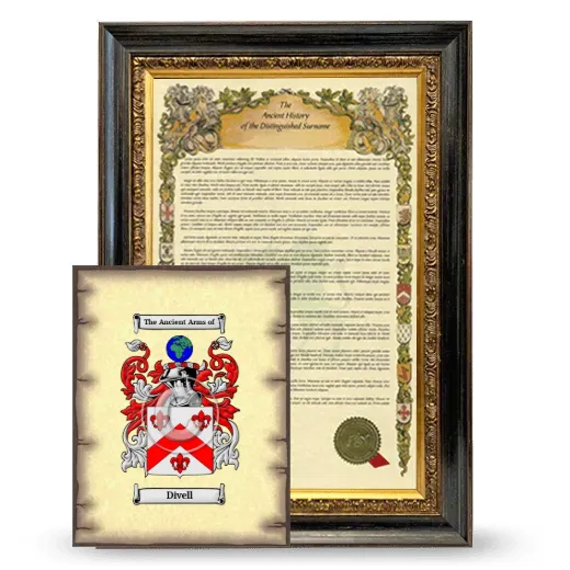 Divell Framed History and Coat of Arms Print - Heirloom