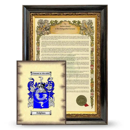 Dolphan Framed History and Coat of Arms Print - Heirloom