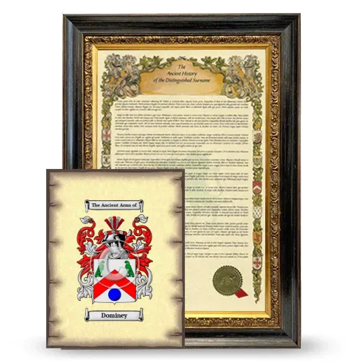 Dominey Framed History and Coat of Arms Print - Heirloom