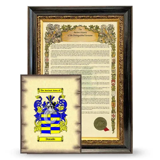 Dorado Framed History and Coat of Arms Print - Heirloom