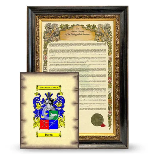Doren Framed History and Coat of Arms Print - Heirloom