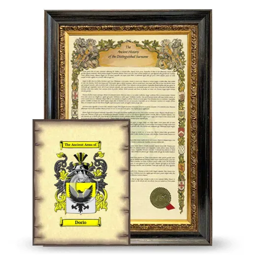 Dorio Framed History and Coat of Arms Print - Heirloom