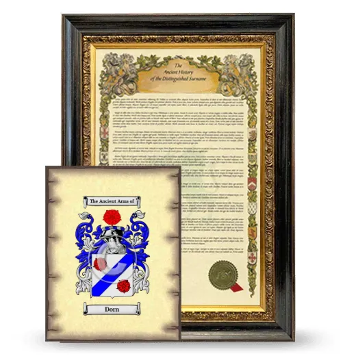 Dorn Framed History and Coat of Arms Print - Heirloom